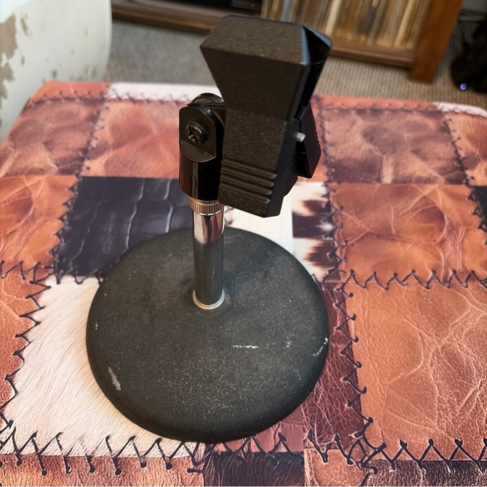 Vintage Cast Iron Desk Microphone Stand Table Top
